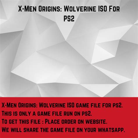 X-Men Origins: Wolverine ISO File For Sony Playstation 2