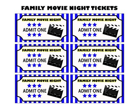 Free Printable Movie Tickets for Family Movie Night - Easy Peasy ...