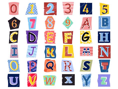 Cutout letter and number element illustration | Premium Vector