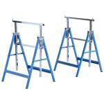 Set Di 2 Cavalletti Per Ponteggi Vkechh - Regolabili In 7 Altezze (81-130 Cm), Portata 200 Kg, Pieghevoli E Salvaspazio