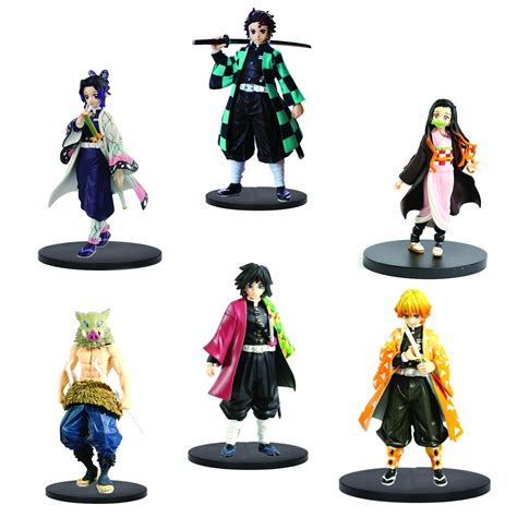 Buy Anime Demon-Slayer Action Figure 7cm Agatsuma Zenitsu Kamado Nezuko ...