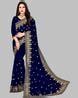 Buy Navy Blue Sarees for Women by Om Shantam Sarees Online | Ajio.com