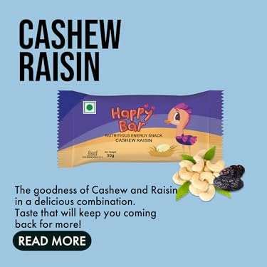 Happy Bar – Cashew Raisin Energy Bar | Nutritious & Delicious Snack