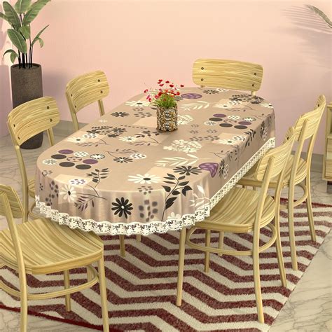 Buy Kuber Industries 60x90 Inches Waterproof Oval Dining Table Cover 6 ...