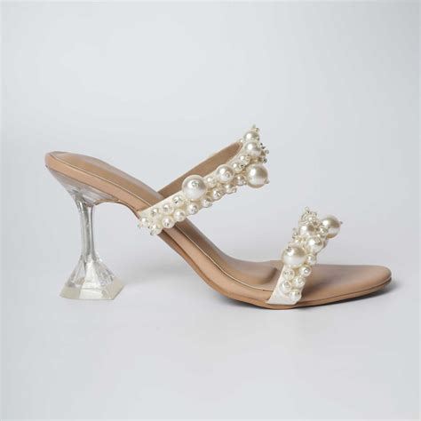 Iconic Dual Pearl Heels - Cream – The CAI Store