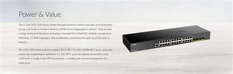 D-Link DGS-1250-28X 28-Port Smart Managed Switch with 10 Gigabit Uplin ...