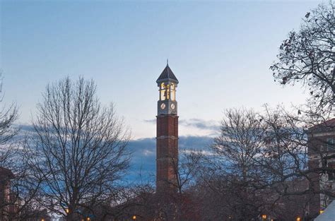 Download Purdue University Bell Tower At Sundown Wallpaper | Wallpapers.com