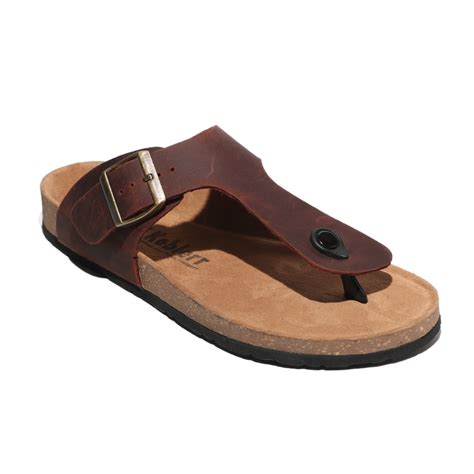 Men's T-Strap Sandals in Brown – Koblerr