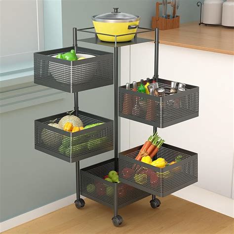 Synergy Kitchen Trolley Kitchen Organizer Kitchen Storage Rack Square ...