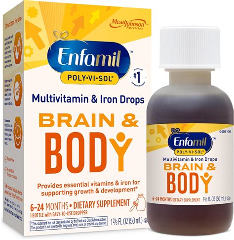 Amazon.com: Enfamil Poly-Vi-Sol with Iron Liquid Multivitamin Drops, Supports Growth ...