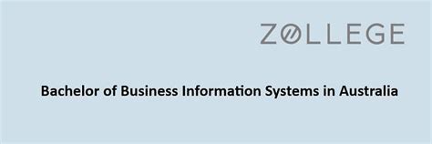 Bachelor of Business Information Systems in Australia: Eligibility ...