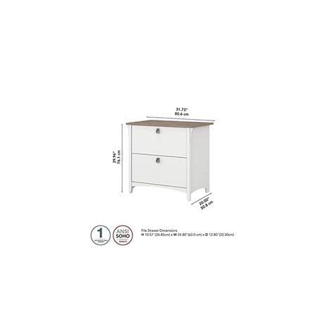 Buy Scranton & Co Furniture Salinas 2 Drawer File Cabinet in White ...