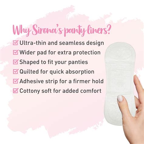 Sirona Dry Comfort Panty Liners Large, 60 Count Price, Uses, Side ...