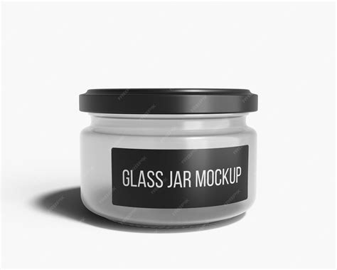 Clear glass jar packaging mockup | Premium PSD