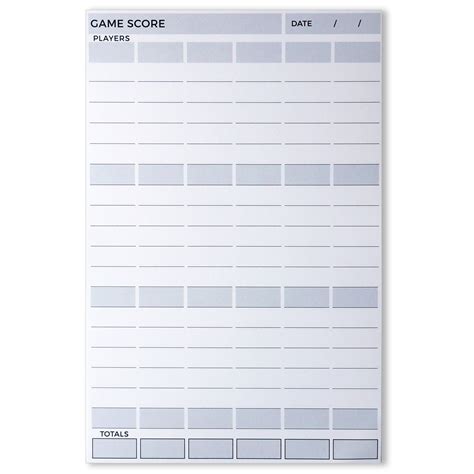 Game Score Sheet Pad Blank Scoring Notepad For Games 50 | Desertcart INDIA