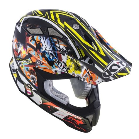 KYT Motocross helmet Strike Eagle New York fiber yellow fluo – LRL Motors