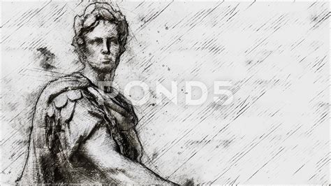 Julius Caesar Statue Drawing