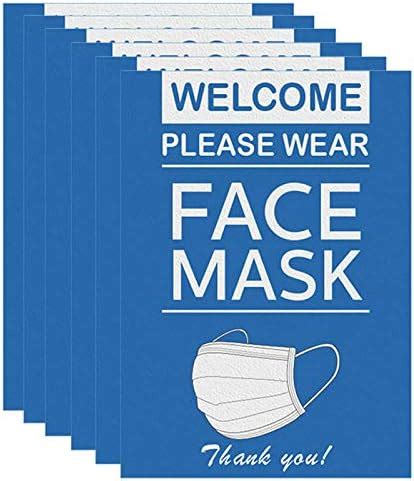 Please Wear Mask Sign Sticker - Face Mask Required Window Decals Vinyl ...