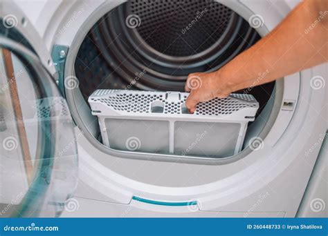 Dust and Dirt Trapped by the Clothes Dryer Filter. Stock Image - Image of remove, wash: 260448733