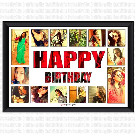 CVG Happy Birthday Photo Frame Gift - Royal Glass Frame 10 x 14 Inches ...