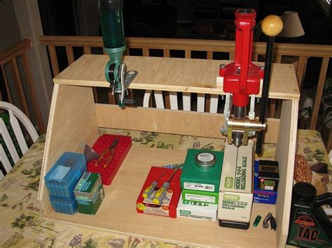 Homemade Portable Reloading Bench with Safe 的图像结果