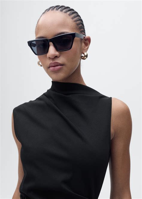 Draped midi-dress - Women | MANGO United Kingdom