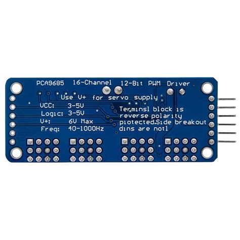 16-Channel 12-bit PWM/Servo Driver I2C interface PCA9685 for Arduino ...