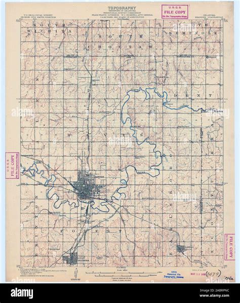 Map of shawnee oklahoma hi-res stock photography and images - Alamy