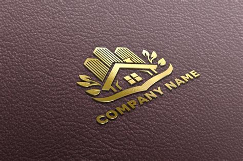 Golden logo mockup on black leather effect gold logo mockup on leather ...
