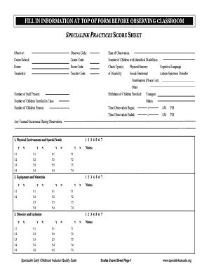 Fillable Online specialinkcanada FILL IN INFORMATION AT TOP OF FORM ...