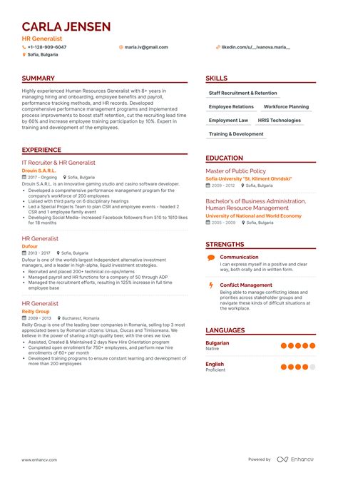 5 HR Generalist Resume Examples & Guide for 2024