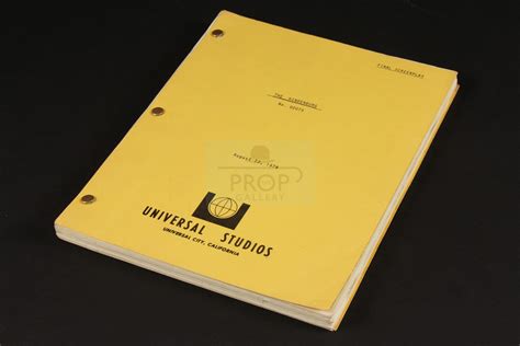 The Prop Gallery | Production used script