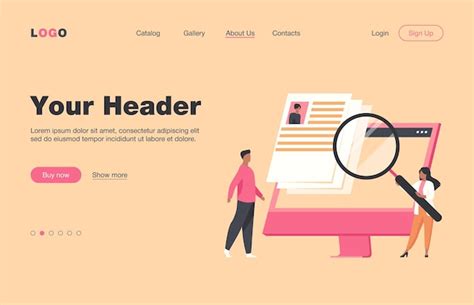 Winziger Personalmanager auf der Suche nach einem Kandidaten für einen ...