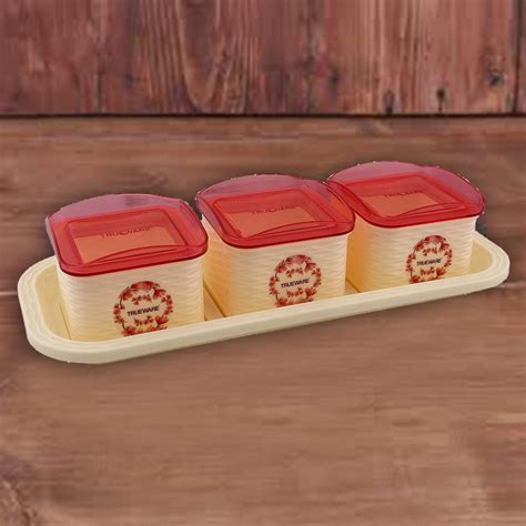 Buy Kuber Industries Daffodil Floral Design Plastic Container Set with ...