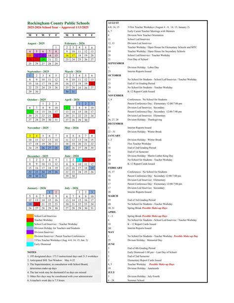 Rockingham County Public Schools Calendar 25-26 Revised [PDF] - EduCounty