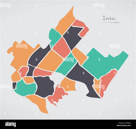 Irvine california map hi-res stock photography and images - Alamy