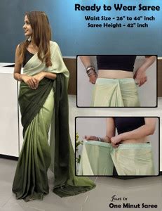 Buy Riddhi textile Hub Dyed Bollywood Chiffon Green Sarees Online ...