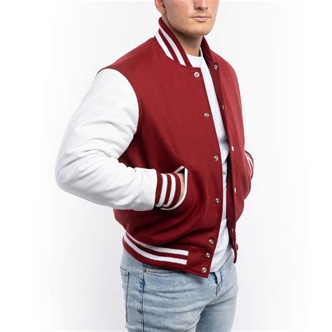 Red And White Varsity Jacket Discount Price | www.meesenburg.kz