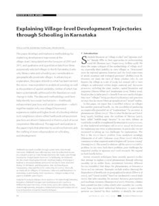 Explaining village-level development trajectories through schooling in ...