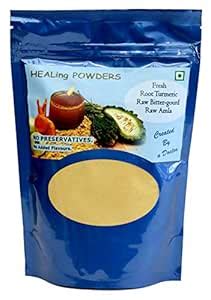VR Organics Healing Powders Fresh Root Turmeric with Raw Amla and Raw ...