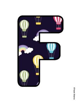 FLYING INTO A NEW YEAR! Hot Air Balloons Bulletin Board Letters school ...