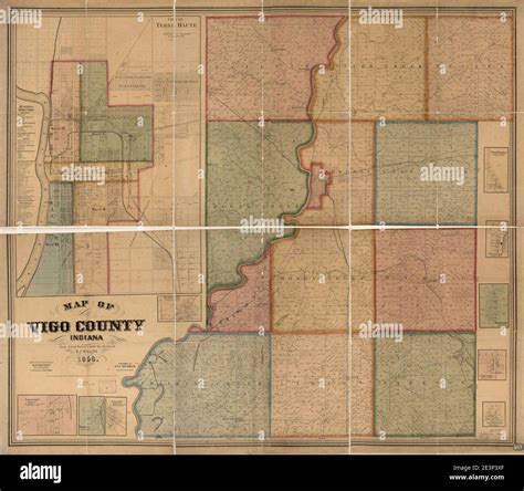 Map of Vigo County, Indiana Stock Photo - Alamy