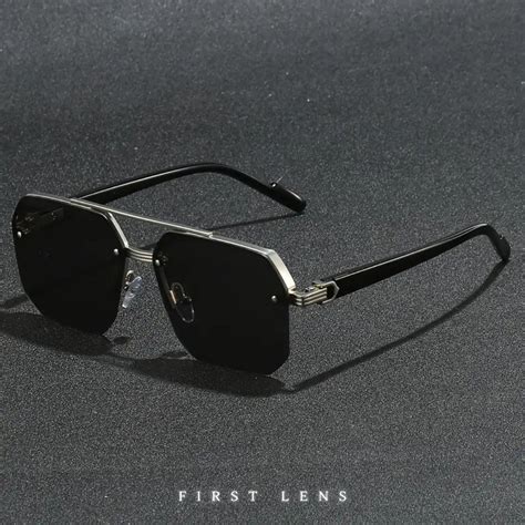 First Lens Luxe Square Aviator Sunglasses - S060