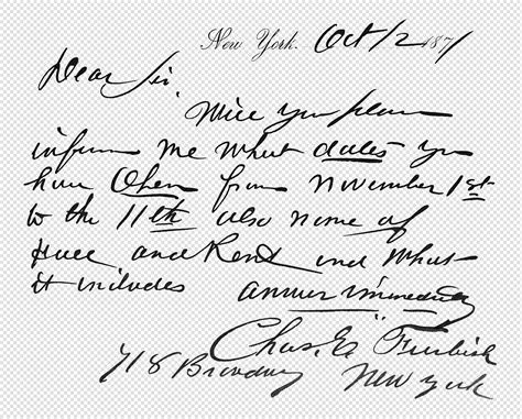 Handwritten Letter in Flowing Cursive with New York Header and ...