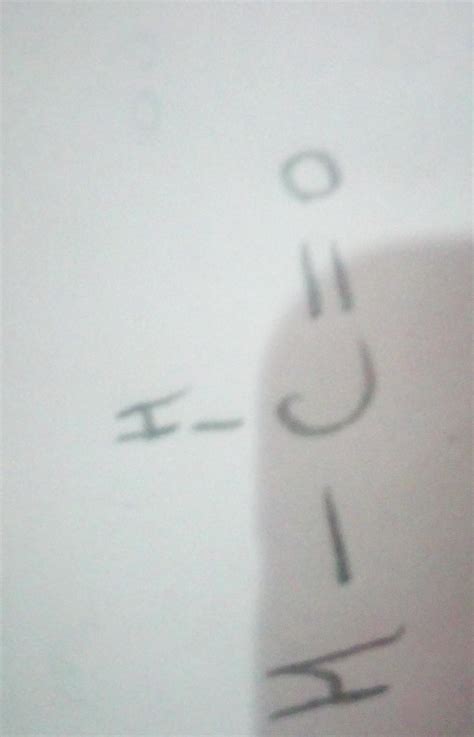 Structural formula of formaldehyde - Brainly.in