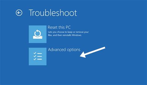 Advanced Options Troubleshoot 的图像结果