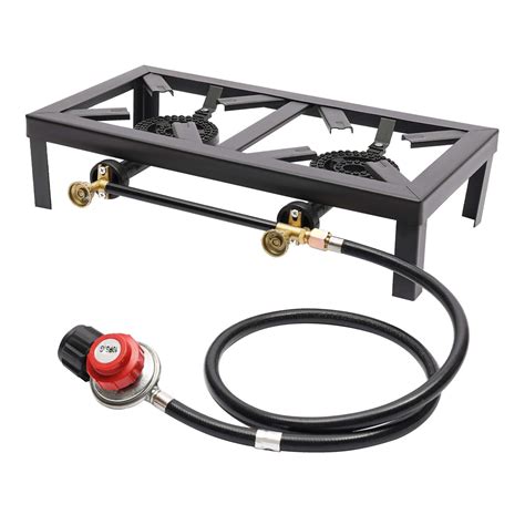 2 Burner Gas Camping Stove, Cast Iron - Walmart.com
