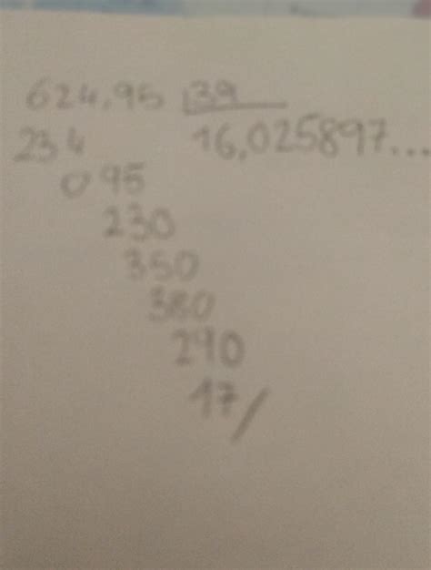 alguien que me resuelva esta division con decimales 624,95 dividido ...