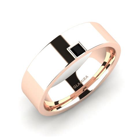 Order Men's Ring Silent Approval in Princess cut 0.12 Carat 18ct Rose ...