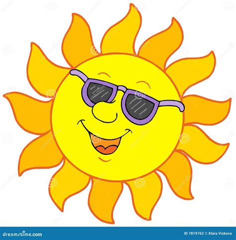 Sun With Sunglasses Clipart